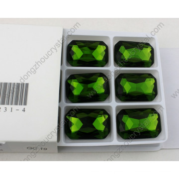 Neue Schönheit Crysal Fancy Emerald Octagon Steine ​​Großhandel Yiwu